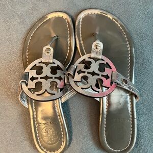Tory Burch silver sandals 5 1/2